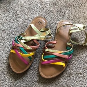Multi color girls sandals